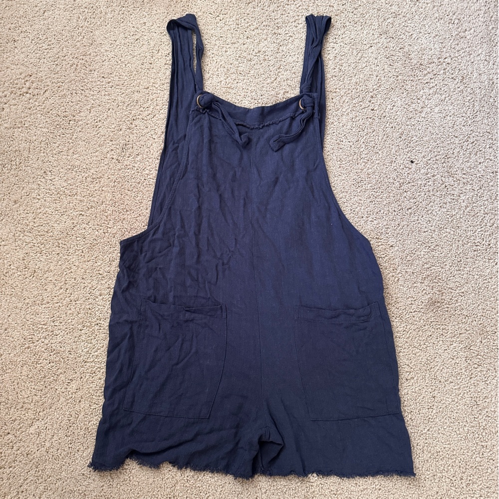 Natural Life Carly Overall Navy Blue Romper Size XL - Picture 2 of 5